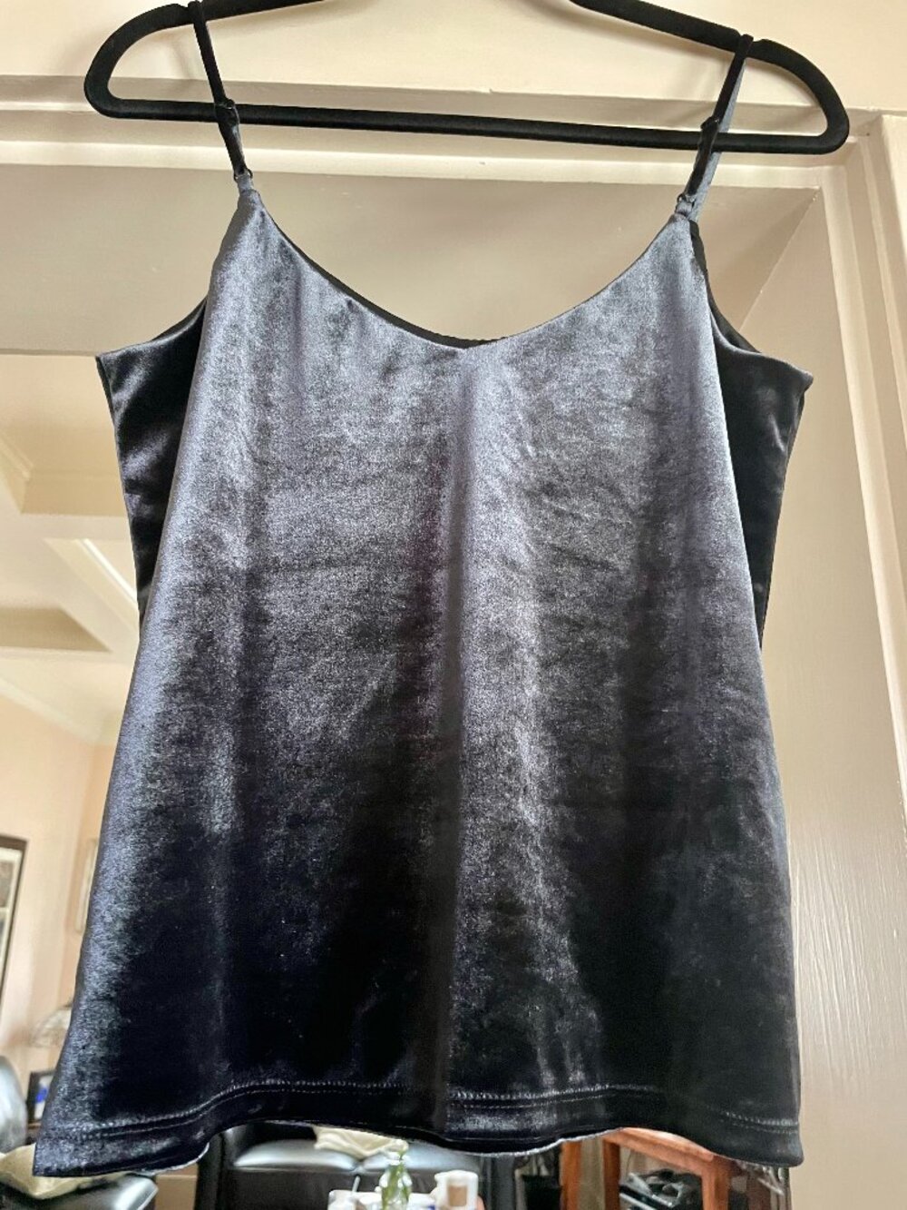 Banana Republic Deep Blue Velvet Camisole - M - Picture 1 of 2